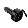 Premium Enjoyment Retractable 2-in-1 Car Charger Type-c & Lightning