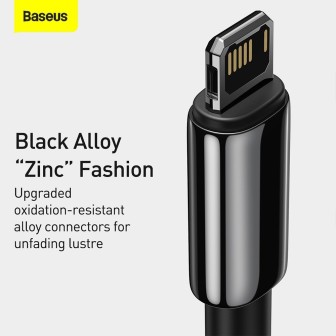Premium Tungsten Gold Fast Charging Data Cable USB to Lightning 2.4A