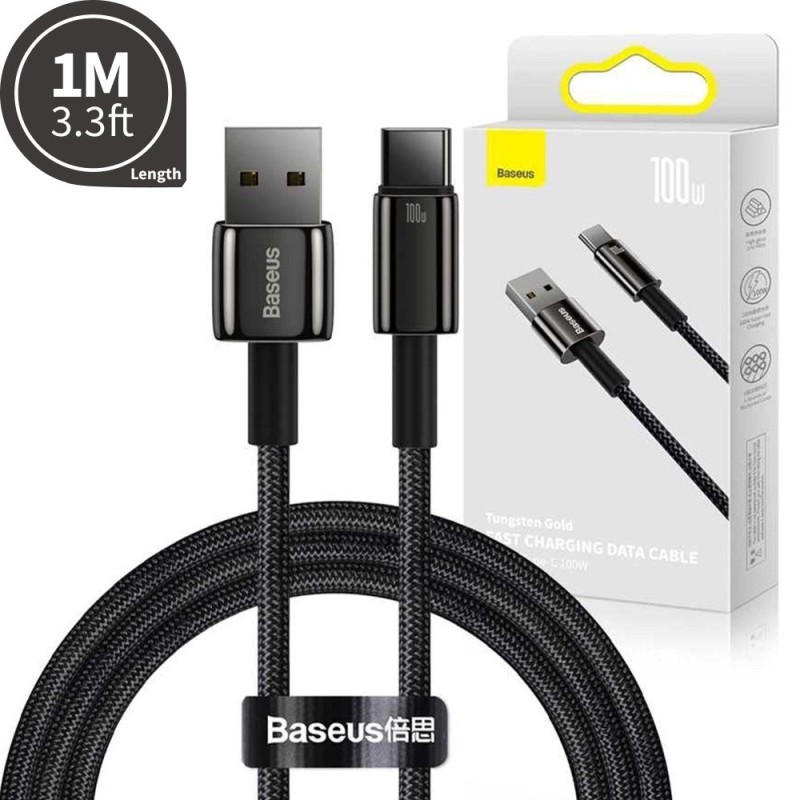 Premium Tungsten Gold Fast Charging Data Cable USB to Type-C 100W