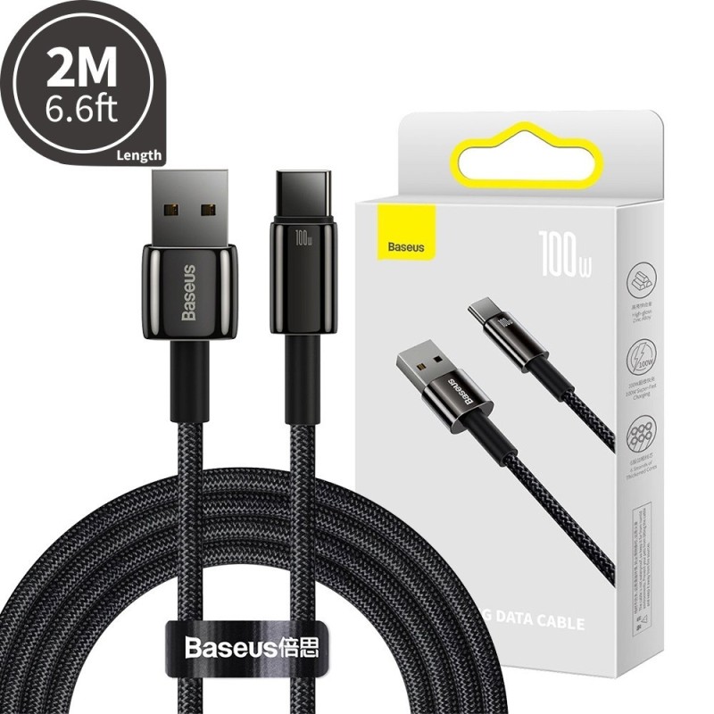 Premium Tungsten Gold Fast Charging Data Cable USB to Type-C 100W