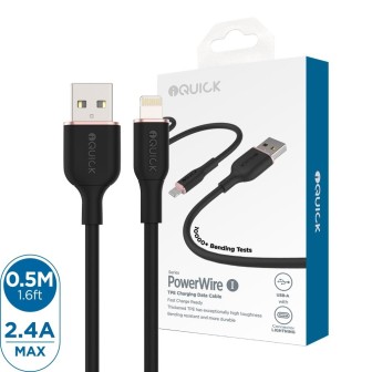Premium PowerWire 1 Series TPE Charging Date Cable USB to Lightning