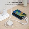 Premium 3 in 1 Retractable Fast Charge & Data Sync Cable IQTC2301