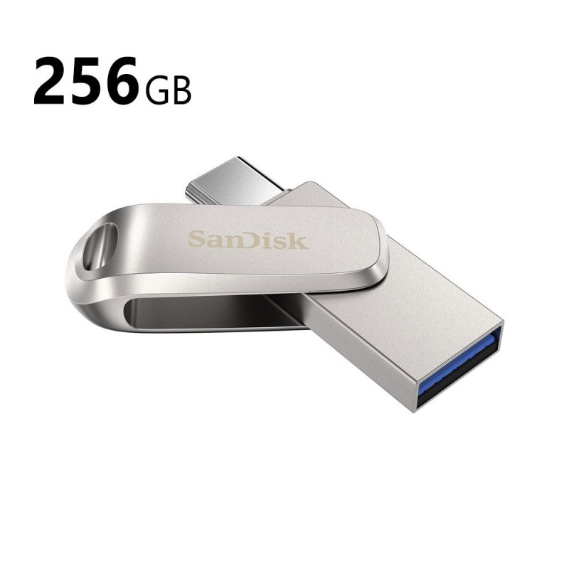 SanDisk 256GB Ultra Dual Luxe Flash Drive (USB Type-C / Type-A)