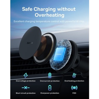 Premium CW01 Magnetic Wireless Car Charger Mount 40W - Claw Edition