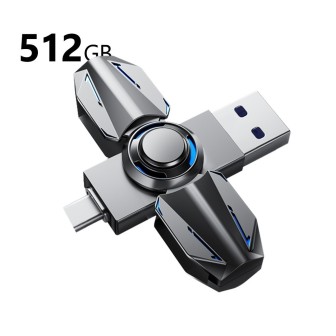 Premium 512GB 360° Funny Gyroscope Pendrive 550MB/s USB 3.2 Type-C Flash Drive