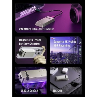 Premium CK20 512GB Magnetic External SSD