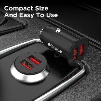 Premium CQ1 36W Fast Car Charging Dual USB-A Ports | Australia