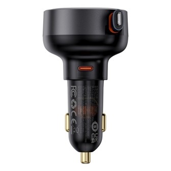 Premium Enjoyment Pro Car Charger C+Retractable iP Cable 55W