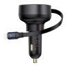 Premium Enjoyment Pro Car Charger C+Retractable iP Cable 55W
