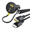 Premium Circular Plastic Car Charger (U+C) + (C&L) Cable
