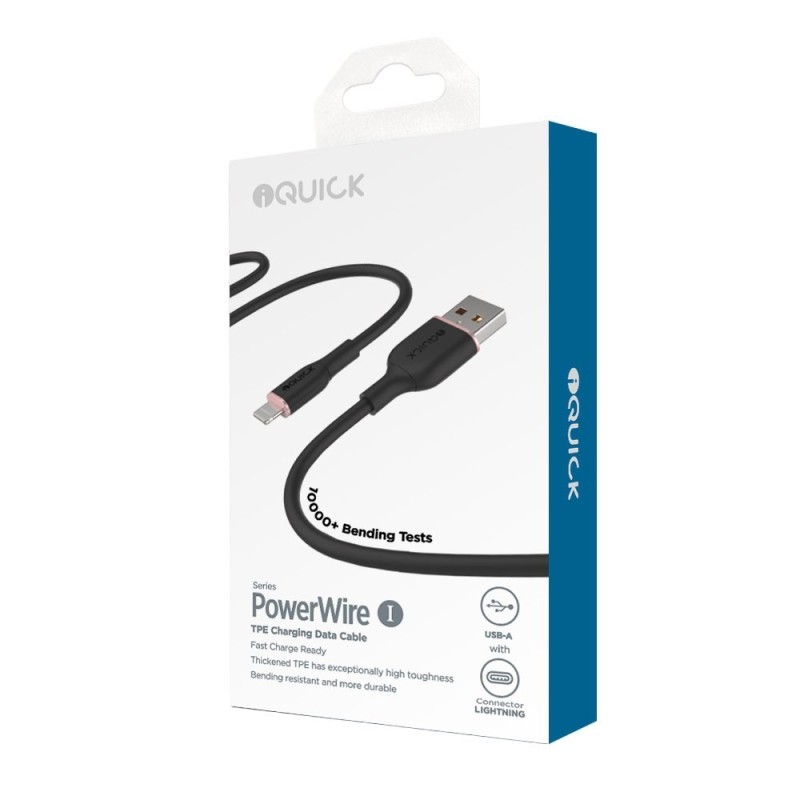 Premium PowerWire 1 Series TPE Charging Data Cable USB to Lightning 3m