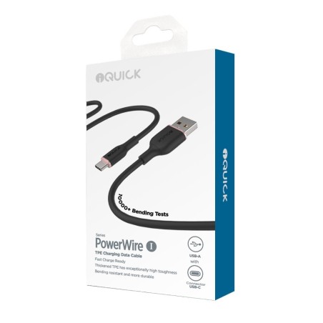 Premium PowerWire 1 Series TPE Charging Data Cable USB to Type-C 3m - Black