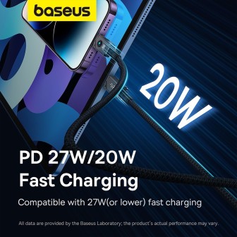Premium Unbreakable Series Fast Charging Data Cable Type-C to Lightning - White