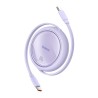 Premium Free2Draw Mini Retractable Charging Cable Type-C to Type-C 100W - Purple