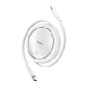 Premium Free2Draw Mini Retractable Charging Cable Type-C to Type-C 100W - White