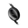 Premium Free2Draw Mini Retractable Charging Cable Type-C to Type-C 100W - White