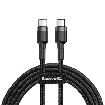 Premium Cafule PD2.0 60W Flash Charging Type-C to Type-C Cable (20V 3A) - Black