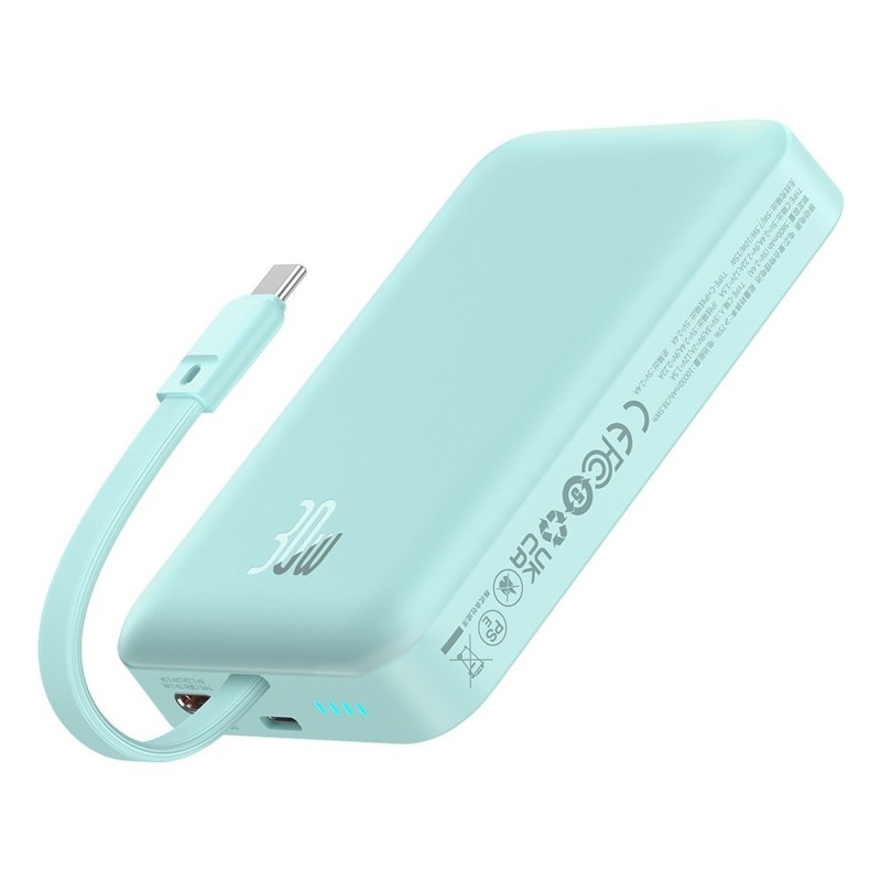 Premium Magnetic Mini Wireless Fast Charge Power Bank Type-C Edition - Mint