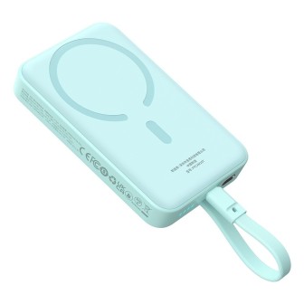 Premium Magnetic Mini Wireless Fast Charge Power Bank Type-C Edition - Mint