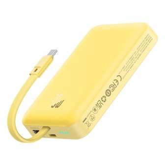 Premium Magnetic Mini Wireless Fast Charge Power Bank Type-C Edition - Yellow