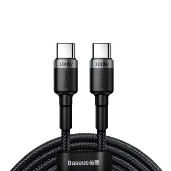 Premium Cafule PD2.0 100W Flash Charging Type-C to Type-C Cable (20V 5A) - Black