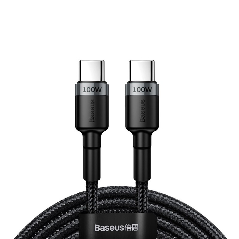 Premium Cafule PD2.0 100W Flash Charging Type-C to Type-C Cable (20V 5A) - Black