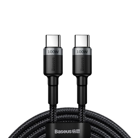 Premium Cafule PD2.0 100W Flash Charging Type-C to Type-C Cable (20V 5A) - Black