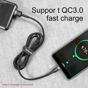 Premium Cafule USB to Type-C Cable 2A 3m for iPhone 15/16 Series - Deep