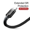 Premium Cafule USB to Type-C Cable 2A 3m for iPhone 15 / 16 Series - Red