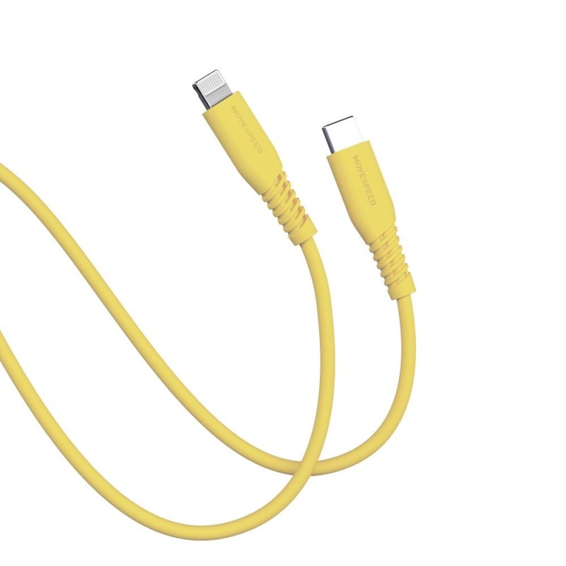 Premium 20V/3A USB-C to Lightning Colorful Charging Cable 1.2m - Yellow