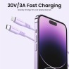 Premium 20V/3A USB-C to Lightning Colorful Charging Cable 1.2m - Yellow