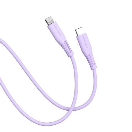 Premium 20V/3A USB-C to Lightning Colorful Charging Cable 1.2m - Purple