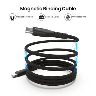 Premium MagWire 1 Series Self-winding Charging Data Cable 100W/5A 1m for - Black