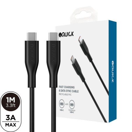 Premium PVC USB-C to USB-C Fast Charging Cable 1M for iPhone Series - White