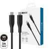 Premium PVC USB-C to USB-C Fast Charging Cable 1M for iPhone Series - White