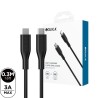 Premium PVC USB-C to USB-C Fast Charging Cable 0.3M for iPhone Series - White