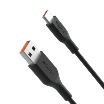 Premium PVC USB-A to USB-C Fast Charging Cable 0.3M - Black | Australia