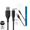 Premium PVC USB-A to USB-C Fast Charging Cable 0.3M - White | Australia