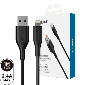 Premium PVC USB-A to Lightning Fast Charging Cable 1M
