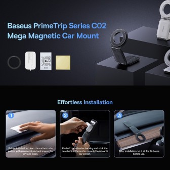 Premium PrimeTrip Series C02 Mega Magnetic Car Mount Stick-on Version