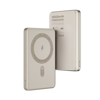 Premium S10 Ultra-thin Titanium Magnetic Power Bank 10000mAh PD20W - Gold