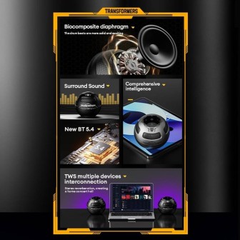Transformers TF-Y17 Wireless Bluetooth Portable Speaker With Stand