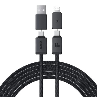 Premium Versatile Two-for-Two Fast Charging Cable U+C to C+L 60W 2M