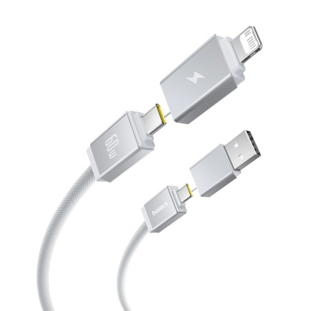 Premium Versatile Two-for-Two Fast Charging Cable U+C to C+L 60W 2M