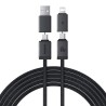 Premium Versatile Two-for-Two Fast Charging Cable U+C to C+L 60W 2M