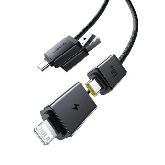 Premium Versatile Two-for-Two Fast Charging Cable U+C to C+L 60W 2M