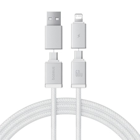 Premium Versatile Two-for-Two Fast Charging Cable U+C to C+L 60W 1M