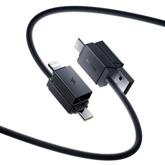 Premium Versatile Two-for-Two Fast Charging Cable U+C to C+L 60W 1M