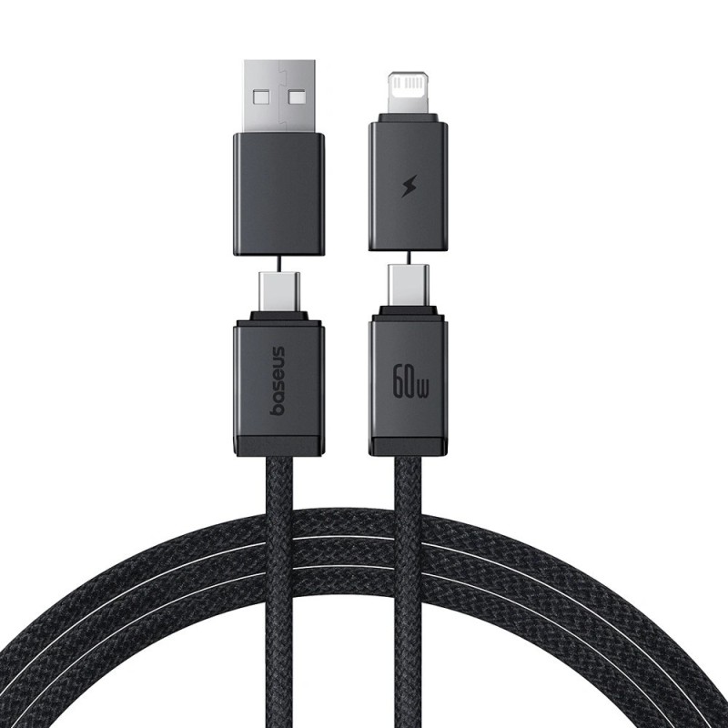 Premium Versatile Two-for-Two Fast Charging Cable U+C to C+L 60W 1M