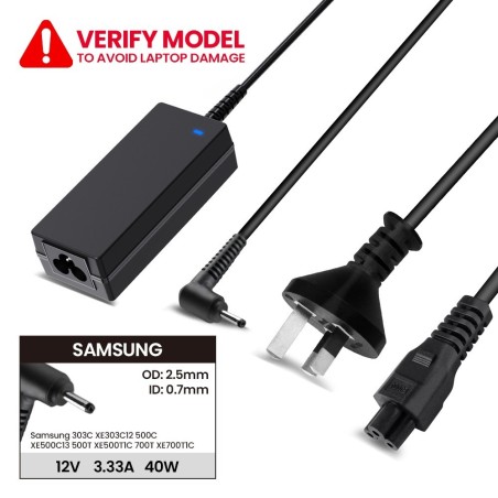 Laptop Power Adapter SG401202507 For Samsung 303C XE303C12 500C XE500C13 500T